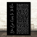 Ali Campbell Blue Eyes Crying In The Rain Black Script Song Lyric Music Art Print