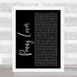 Lionel Richie Penny Lover Black Script Song Lyric Music Art Print