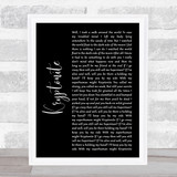 3 Doors Down Kryptonite Black Script Song Lyric Quote Music Print