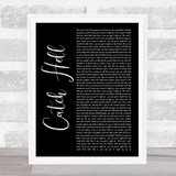 Adam Calhoun Catch Hell Black Script Song Lyric Quote Music Print