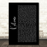 Beach Boys Kokomo Black Script Song Lyric Quote Music Print