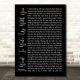 Ben Peters I Want To Wake Up With You Black Script Song Lyric Quote Music Print
