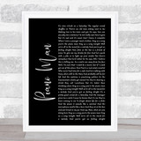 Billy Joel Piano Man Black Script Song Lyric Quote Music Print