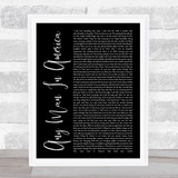 Blue October Any Man In America Black Script Song Lyric Quote Music Print