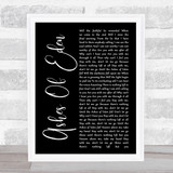 Breaking Benjamin Ashes Of Eden Black Script Song Lyric Quote Music Print