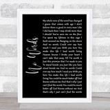 Cody Jinks No Words Black Script Song Lyric Quote Music Print