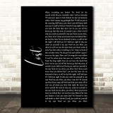 Dermot Kennedy Lost Black Script Song Lyric Quote Music Print