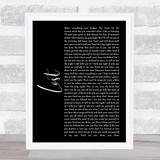 Dermot Kennedy Lost Black Script Song Lyric Quote Music Print