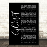 DVBBS GOMF Black Script Song Lyric Quote Music Print