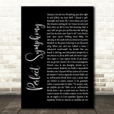 Ed Sheeran & Andrea Bocelli Perfect Symphony Black Script Song Lyric Quote Music Print