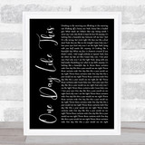Elbow One Day Like This Black Script Song Lyric Quote Music Print