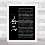 Eminem Not Afraid Black Script Song Lyric Quote Music Print