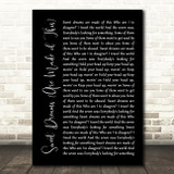 Eurythmics Sweet Dreams (Are Made of This) Black Script Song Lyric Quote Music Print