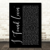 Fatback Band I Found Lovin' Black Script Song Lyric Quote Music Print