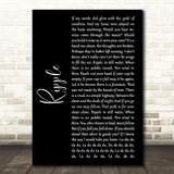 Grateful Dead Ripple Black Script Song Lyric Quote Music Print