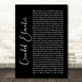 Incubus Crowded Elevator Black Script Song Lyric Quote Music Print