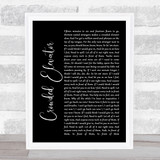 Incubus Crowded Elevator Black Script Song Lyric Quote Music Print