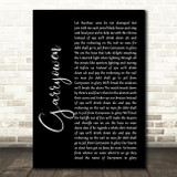 Irish Folk Song Garryowen Black Script Song Lyric Quote Music Print