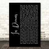Jai-Jagdeesh In Dreams Black Script Song Lyric Quote Music Print