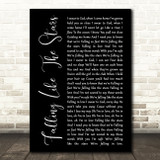 James Arthur Falling Like The Stars Black Script Song Lyric Quote Music Print