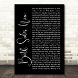 Joni Mitchell Both Sides Now Black Script Song Lyric Quote Music Print