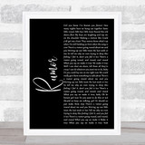 Lee Brice Rumor Black Script Song Lyric Quote Music Print