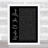 Les Miserables Cast Master Of The House Black Script Song Lyric Quote Music Print