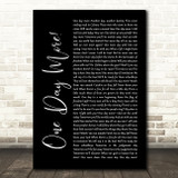 Les Miserables Cast One Day More Black Script Song Lyric Quote Music Print