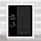 Long Beach Dub Allstars Saw Red Black Script Song Lyric Quote Music Print