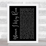 Metallica Wherever I May Roam Black Script Song Lyric Quote Music Print