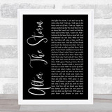 Mumford & Sons After The Storm Black Script Song Lyric Quote Music Print