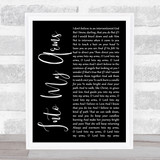 Nick Cave & The Bad Seeds Into My Arms Black Script Song Lyric Quote Music Print