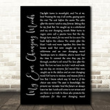 Paul Weller My Ever Changing Moods Black Script Song Lyric Quote Music Print