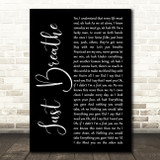Pearl Jam Just Breathe Black Script Song Lyric Quote Music Print