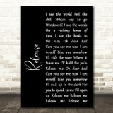 Pearl Jam Release Black Script Song Lyric Quote Music Print