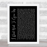 Ramones I Don't Want To Grow Up Black Script Song Lyric Quote Music Print