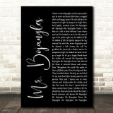 Sammy Davis Jr Mr. Bojangles Black Script Song Lyric Quote Music Print