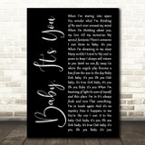 Sammy Hagar Baby, It's You Black Script Song Lyric Quote Music Print