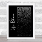 Simon & Garfunkel Mrs. Robinson Black Script Song Lyric Quote Music Print
