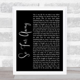 Staind So Far Away Black Script Song Lyric Quote Music Print