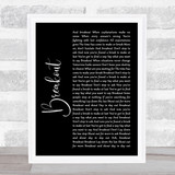 Swing Out Sister Breakout Black Script Song Lyric Quote Music Print
