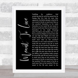 Switchfoot Meant To Live Black Script Song Lyric Quote Music Print