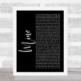 Taylor Swift Mine Black Script Song Lyric Quote Music Print