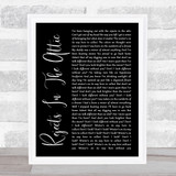 The Avett Brothers Rejects In The Attic Black Script Song Lyric Quote Music Print