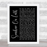 The Proclaimers Sunshine On Leith Black Script Song Lyric Quote Music Print