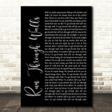 The Script Run Through Walls Black Script Song Lyric Quote Music Print