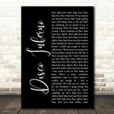 The Trammps Disco Inferno Black Script Song Lyric Quote Music Print