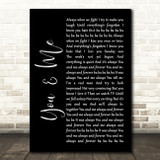 The Wannadies You & Me Black Script Song Lyric Quote Music Print