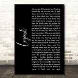 Twenty One Pilots Legend Black Script Song Lyric Quote Music Print