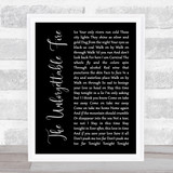 U2 The Unforgettable Fire Black Script Song Lyric Quote Music Print